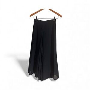 Flowy Navy Culotte Maxi Pants Skirt Size Small with attached lining